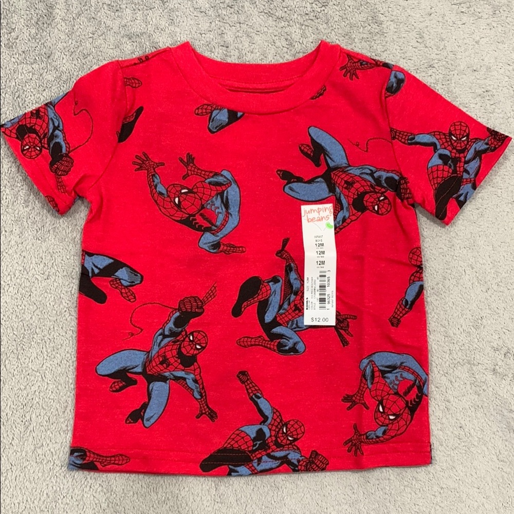 Spiderman Jumping Beans Red and Blue Short Sleeve Tee
